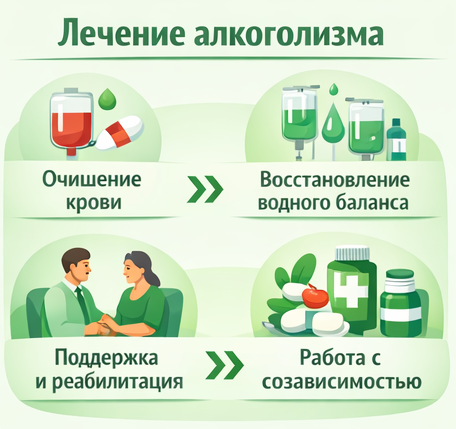 лечение алкоголизма в Азнакаево этапы